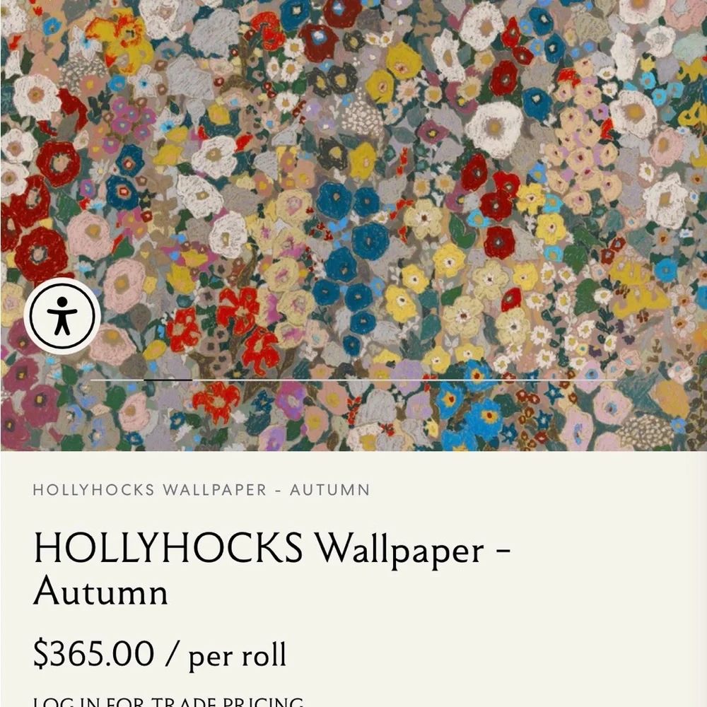 House of Hackney Hollyhocks x2 Wallpaper — Multicolor Floral
